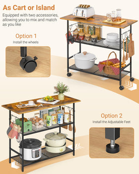 ThreeHio kitchen island side enclosure preventing spills during use