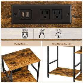 ThreeHio stand features durable MDF and metal construction.