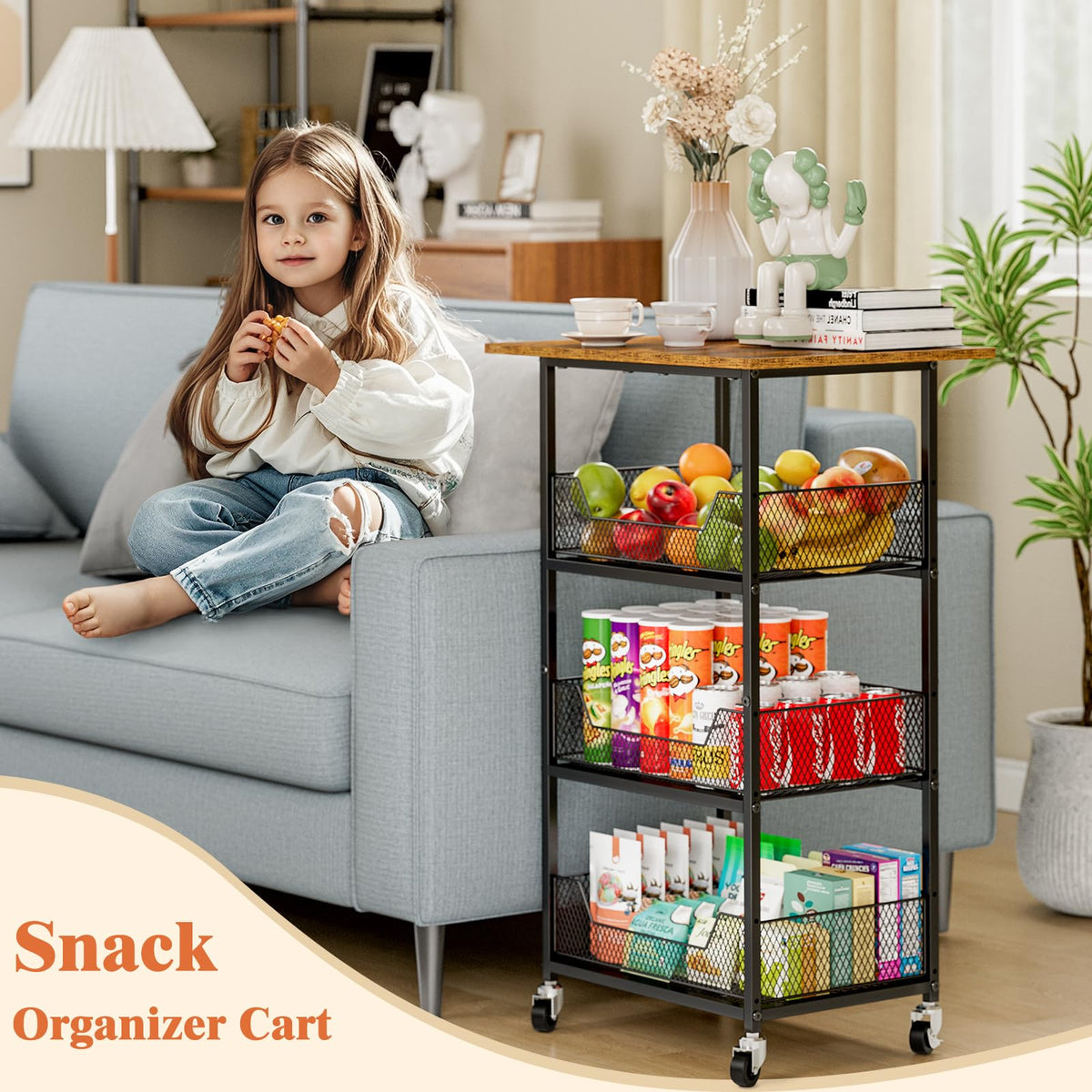 ThreeHio cart built with durable wood and metal frame resisting moisture and wear
