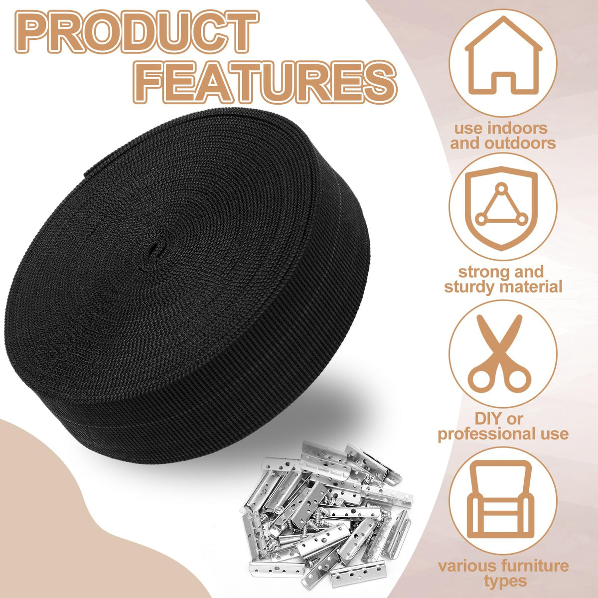 Threehoney webbing kit designed for indoor and outdoor furniture
