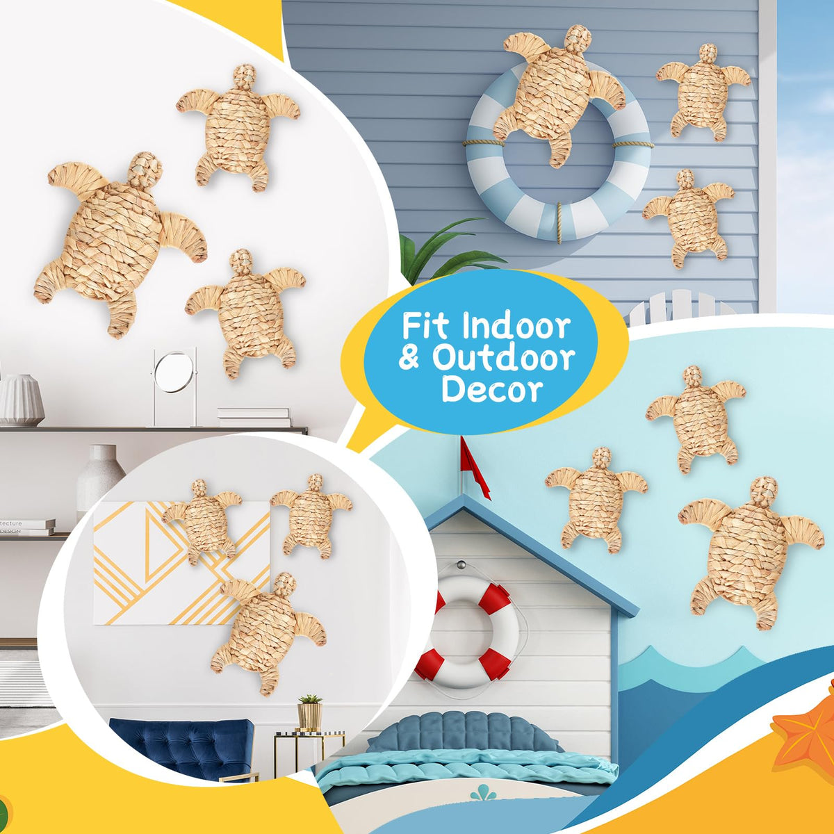 Threehoney sea turtle wall decor 3d-detail showcases lifelike texture for visual interest.