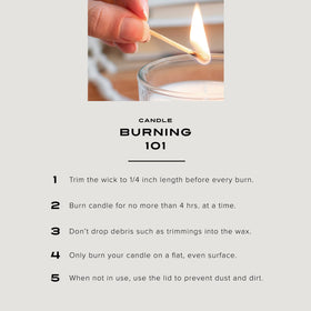 ThreeKin Collective candle burn time up to 75 hours.