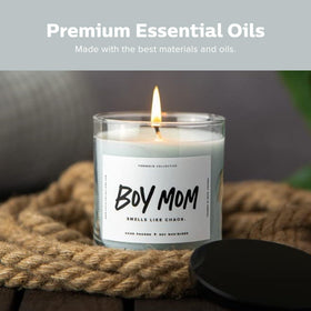 ThreeKin Collective cotton wick visible, designed for steady scent release.
