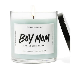 ThreeKin Collective candle front view in a modern jar fits any room.
