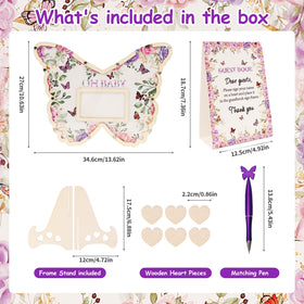 Threelf butterfly sign-in guest book alternative for elegant event records
