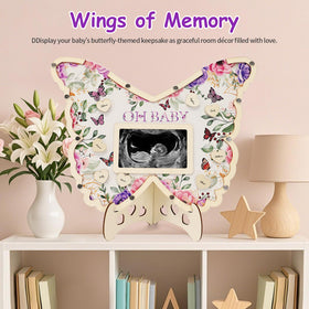 Threelf butterfly baby shower decor theme poster to coordinate colors