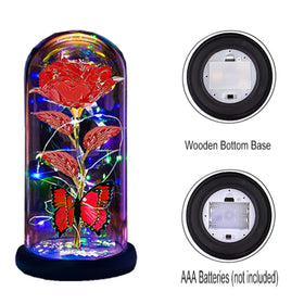 Thrjia rose lamp in dome, perfect Mothers Day gift
