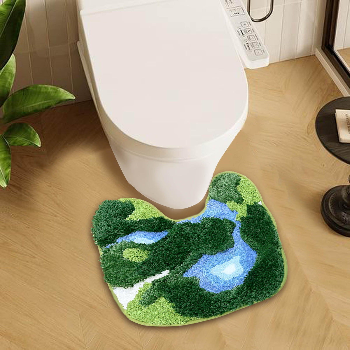 THRILRUG machine washable moss rug for easy care and fresh look.
