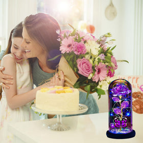Thrjia LED-strip inside the rose dome provides warm ambient lighting.