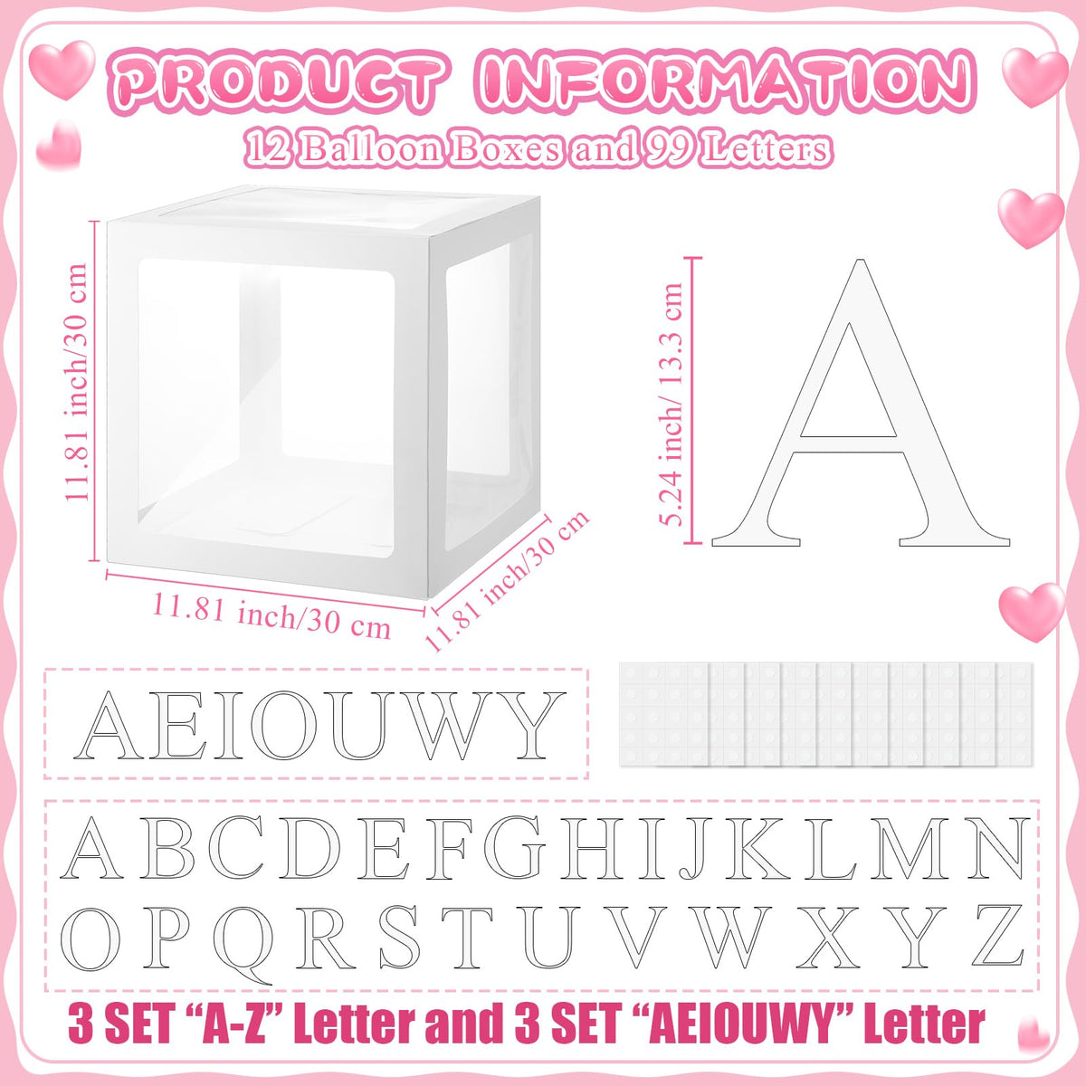 Thyle 99-letter sheets customize messages for gender reveals