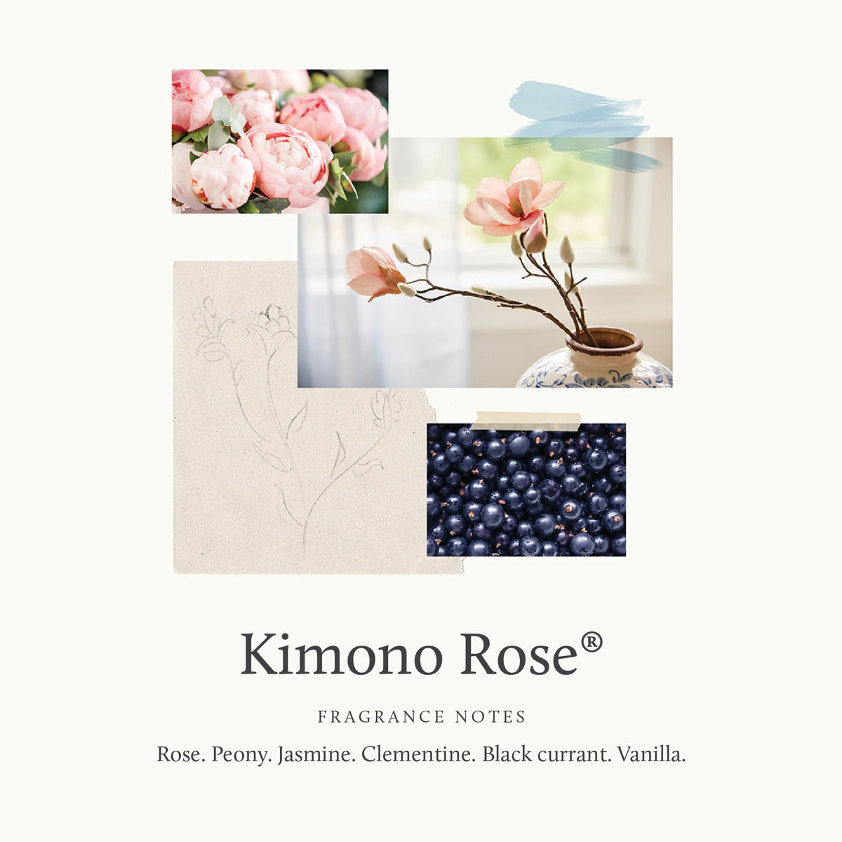 Thymes Kimono Rose room spray for quick, inviting aroma in living spaces.