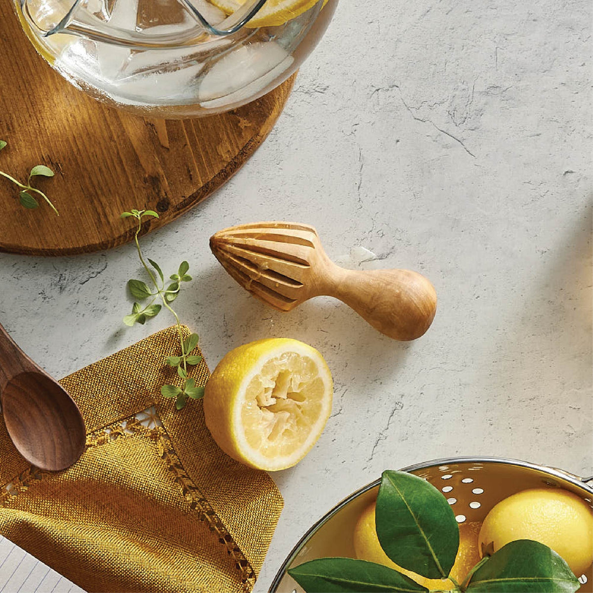 Thymes Lemon Leaf diffuser oil pour capturing bright citrus aroma for quick scent refresh.
