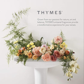 Thymes Lemon Leaf diffuser oil packaging demonstrates premium cruelty-free luxury.