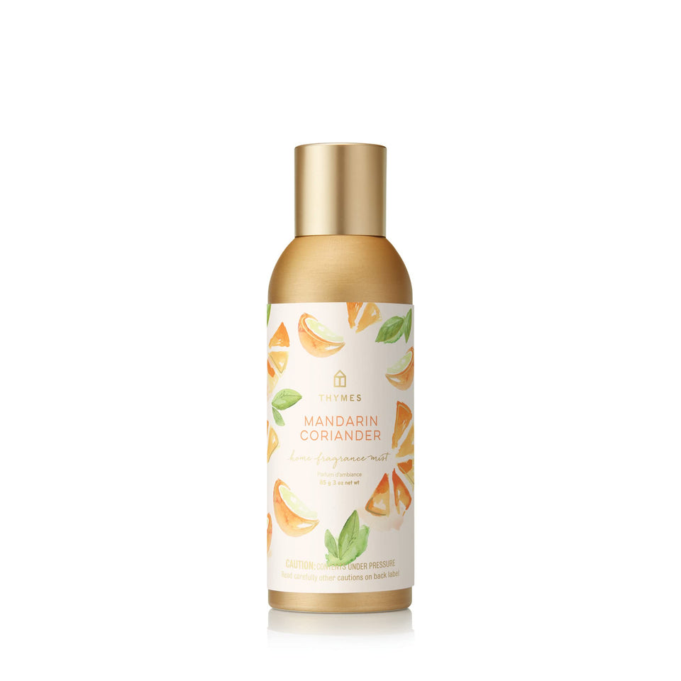 Thymes Mandarin Coriander bottle for long-lasting room freshness.