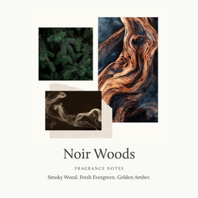 Thymes Noir Woods mist in room, creates inviting ambiance and calm.