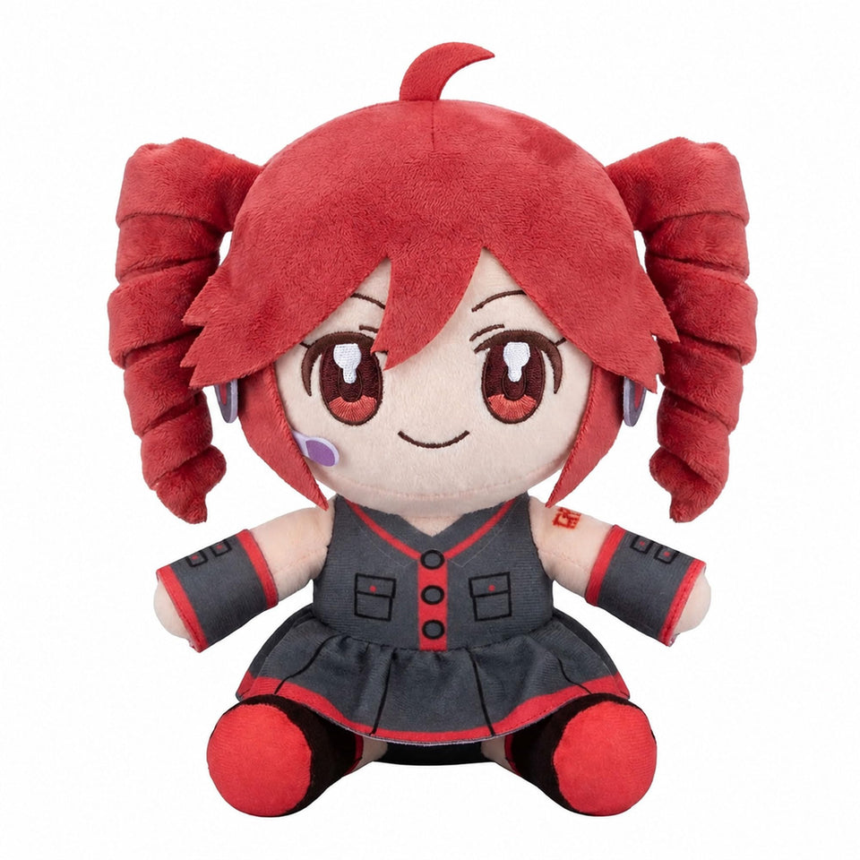 Thyubi collectible pink drill twin-tail plush displays vivid 3D hair detail.