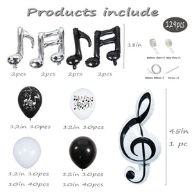TiAaihion silver eighth-note balloon 18-inch for bright accents
