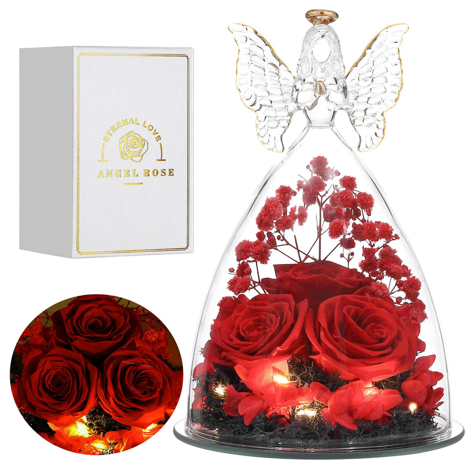 Tiaronics Angel Rose in Glass Figurine adds timeless elegance to any room