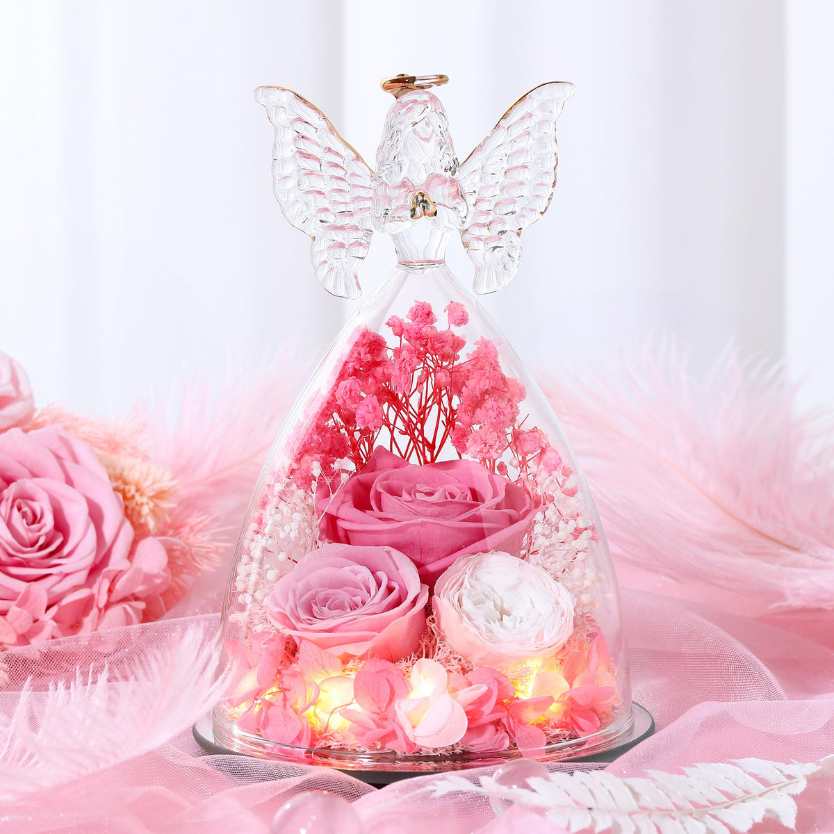 Tiaronics elegant gift for mom and wife with preserved roses