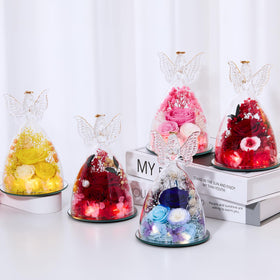 Tiaronics glass angel keepsake catches light beautifully
