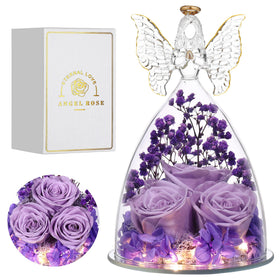 Tiaronics angel figurine with three roses, a timeless Mother's Day keepsake.