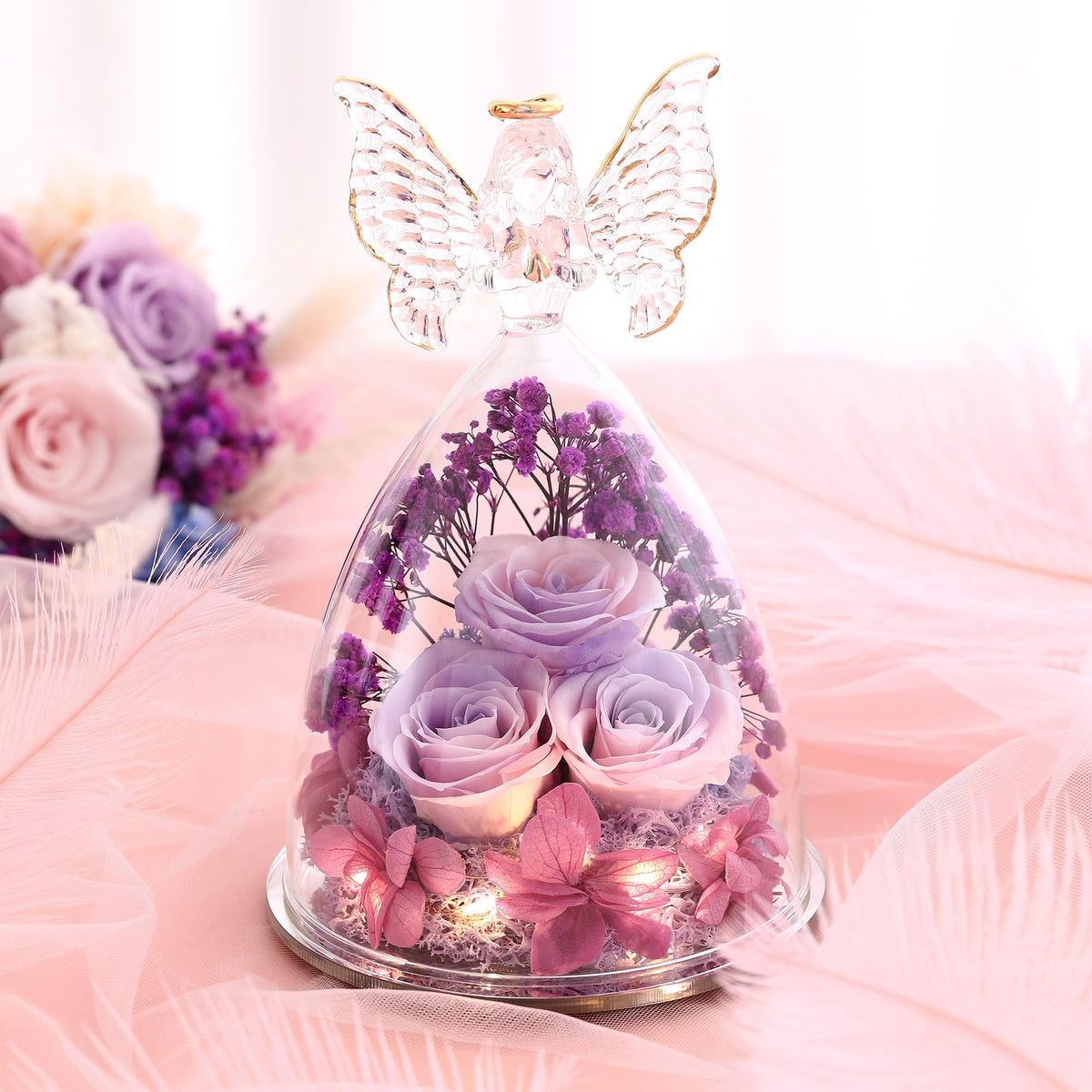 Tiaronics Mothers Day gift rose angel ready for gifting.