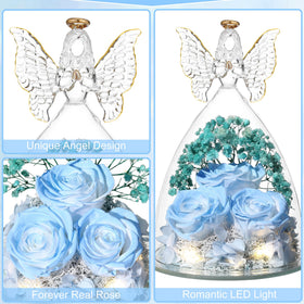 Tiaronics Mothers Day rose gift with angel keepsake, ideal for mom or grandmother.