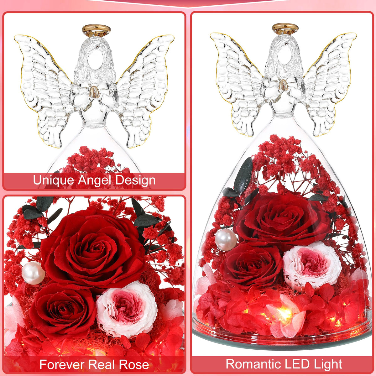 Tiaronics no wilting easy care rose angel ensures long-lasting beauty.