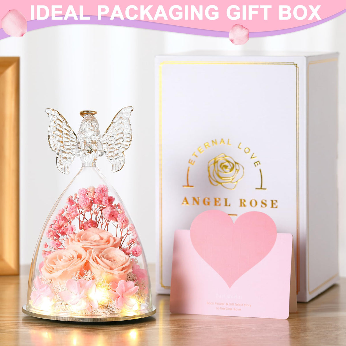 Tiaronics preserved rose keepsake for mom wife or grandma.