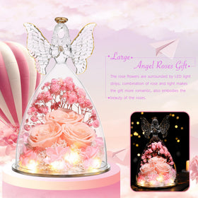 Tiaronics three-forever-rose inside angel bouquet highlights a lasting romantic gift.