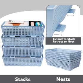 Tiawudi cabinet storage basket fits under-sink spaces for tidy storage.