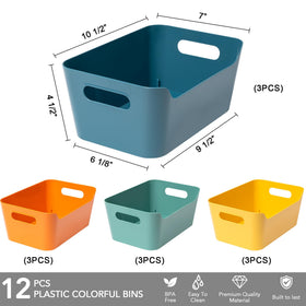 Tiawudi durable plastic bin features easy-grip handles for lifting.
