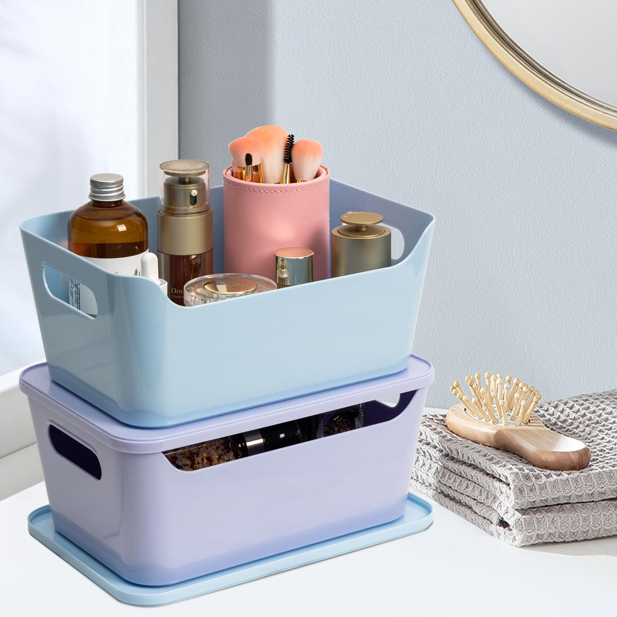 Tiawudi easy-grip storage bins with smooth edges for effortless transport.