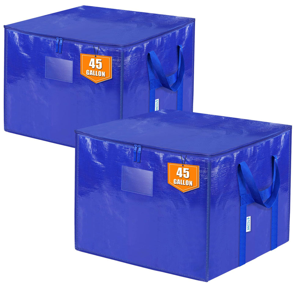 TICONN 2-pack extralarge bags folded for compact storage.