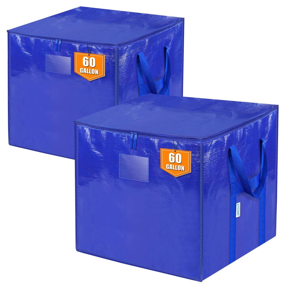 TICONN 60 gallon moving bag with open top for easy loading and unloading