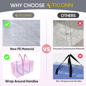 TICONN fold-flat design facilitates quick packing and space-saving storage.