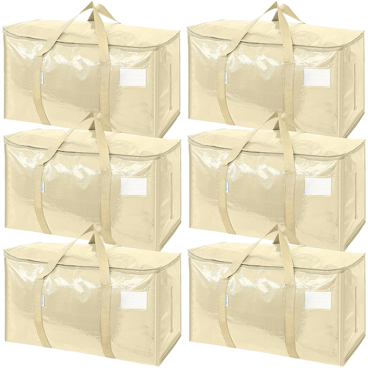TICONN extra-large moving bag set with zippers and carrying handles for versatile storage.