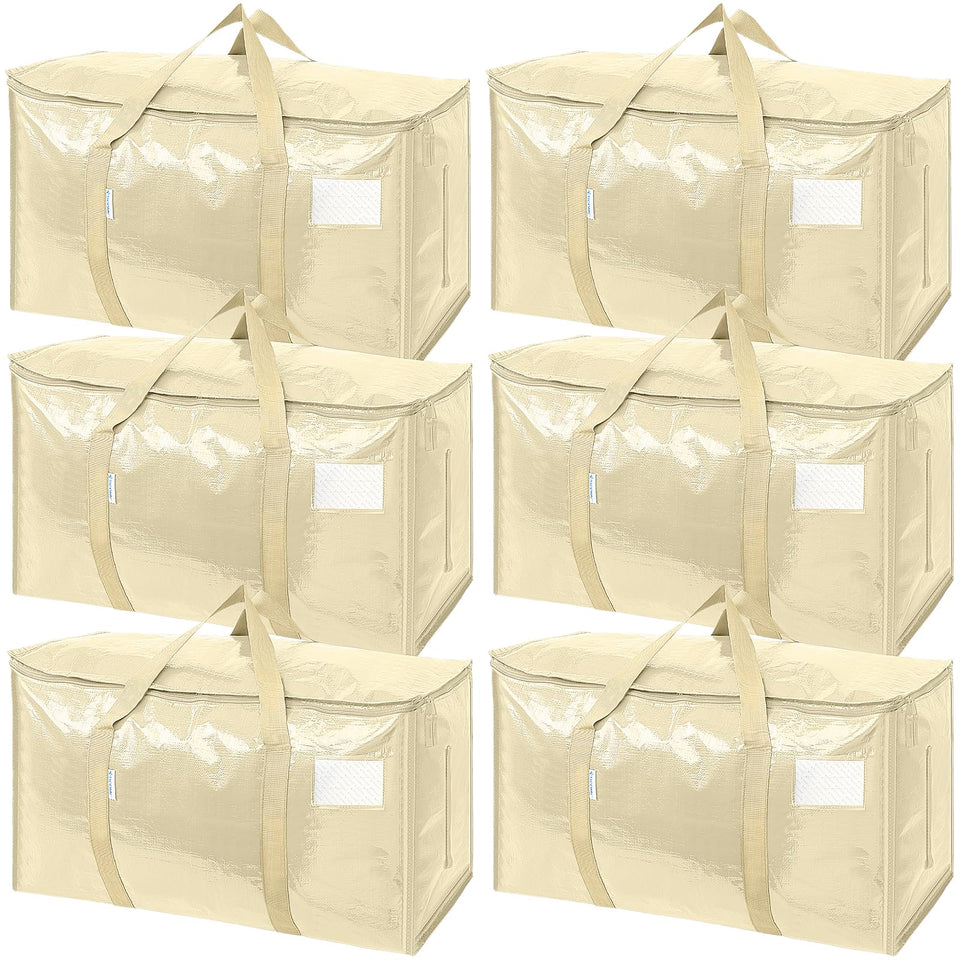 TICONN extra-large moving bag set with zippers and carrying handles for versatile storage.