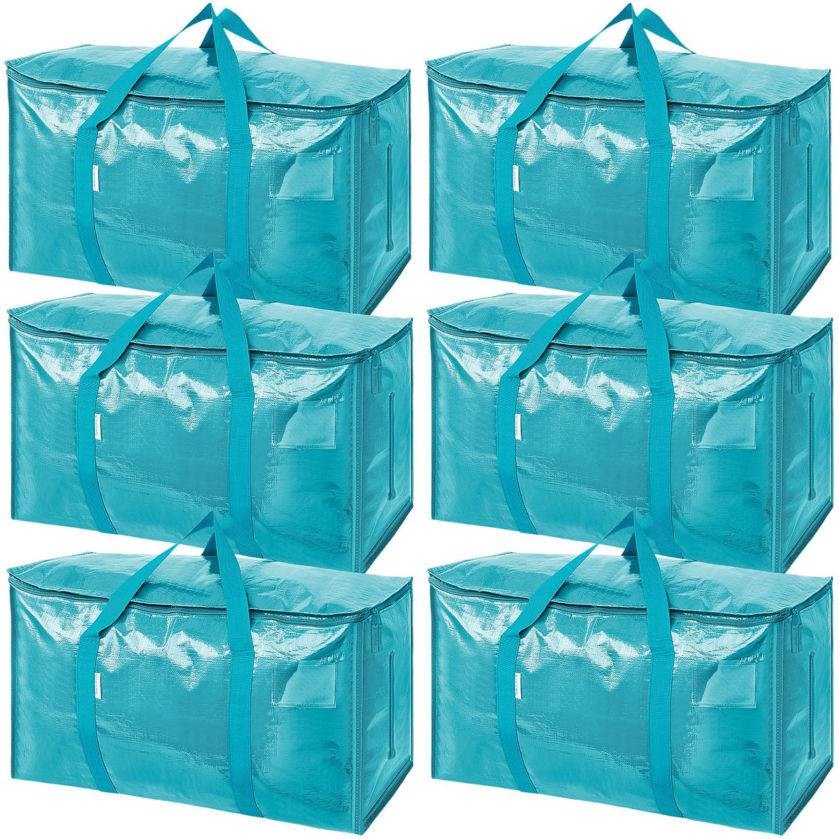 TICONN extra-large moving bag in aqua, 27 in x 14 in x 15 in, ideal for bulky items.