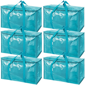 TICONN extra-large moving bag in aqua, 27 in x 14 in x 15 in, ideal for bulky items.