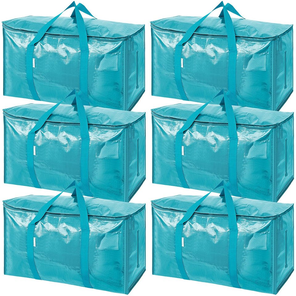 TICONN extra-large moving bag in aqua, 27 in x 14 in x 15 in, ideal for bulky items.
