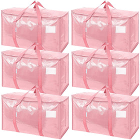 TICONN Extralarge coral bag front view, spacious storage for bulky items.
