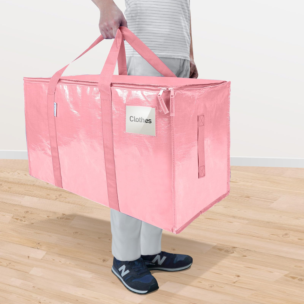 TICONN Extralarge coral bag top-open view for easy loading and unloading.
