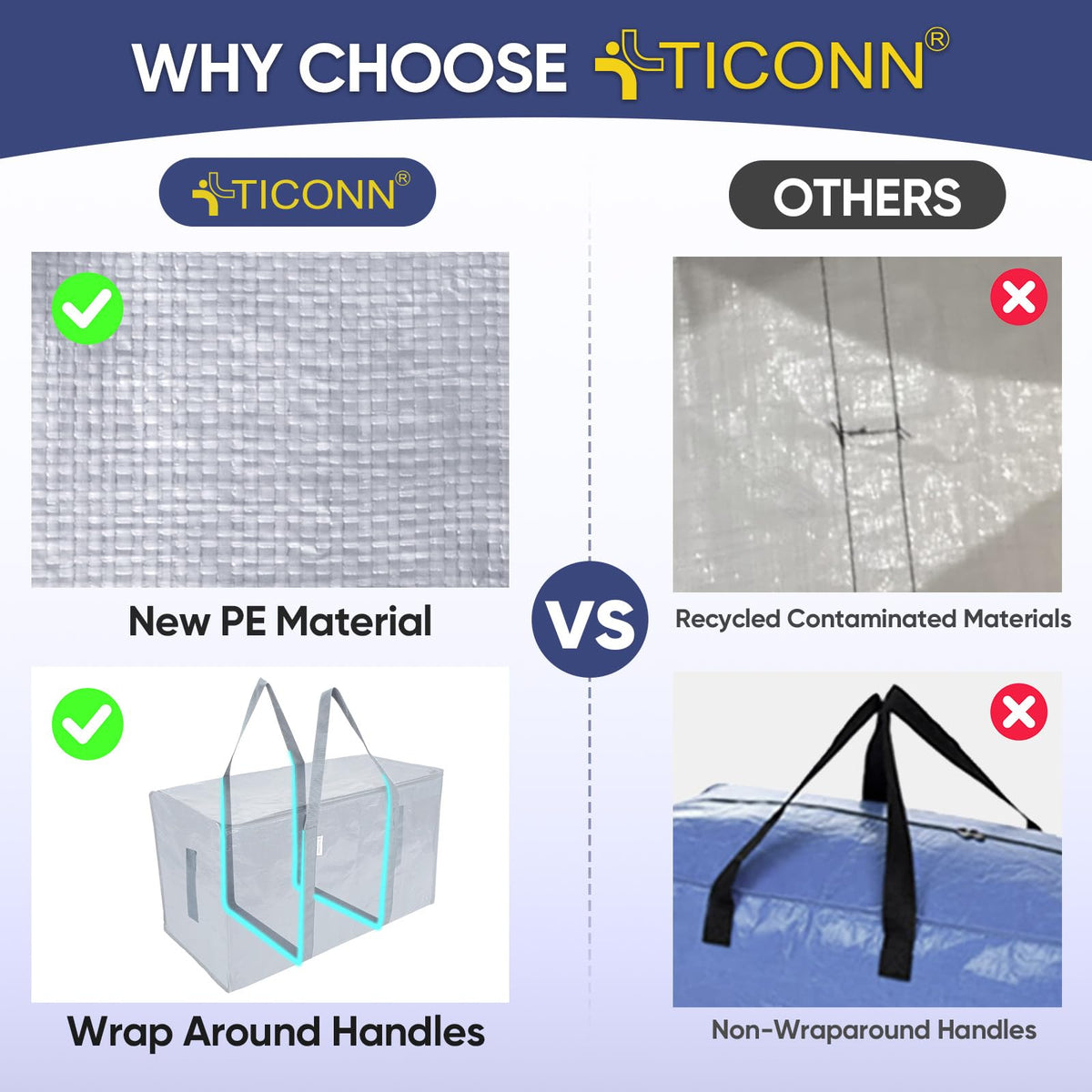 TICONN fold-flat design stores compactly when not in use.