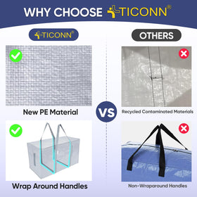 TICONN fold-flat design stores compactly when not in use.