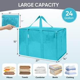 TICONN fold-flat storage totes save space when not in use.