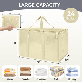 TICONN foldable flat design saves space when storing the bags.