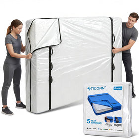 TICONN heavy-duty protection queen mattress bag safeguards during transport.