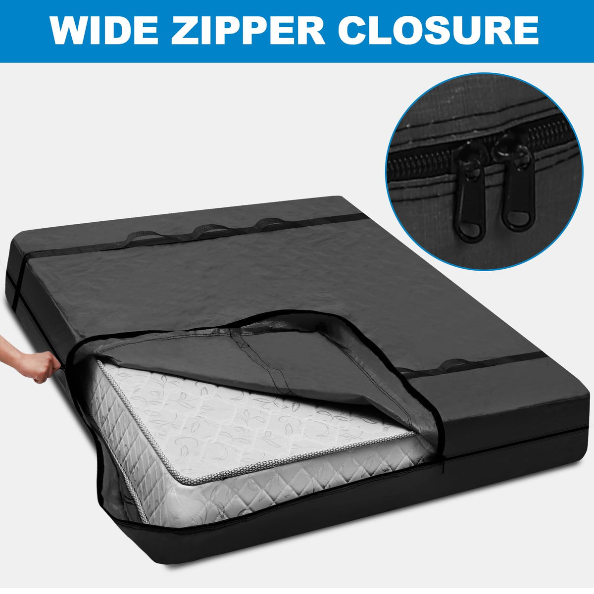 TICONN adjustable buckles securing slack on mattress bag for stable transport
