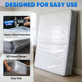 TICONN mattress bag king 84x72 shields a king mattress from dust and moisture.